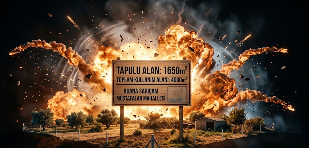 Adana Sarıçam Mustafalar Mahallesinde 1650m2 Tek Tapu 